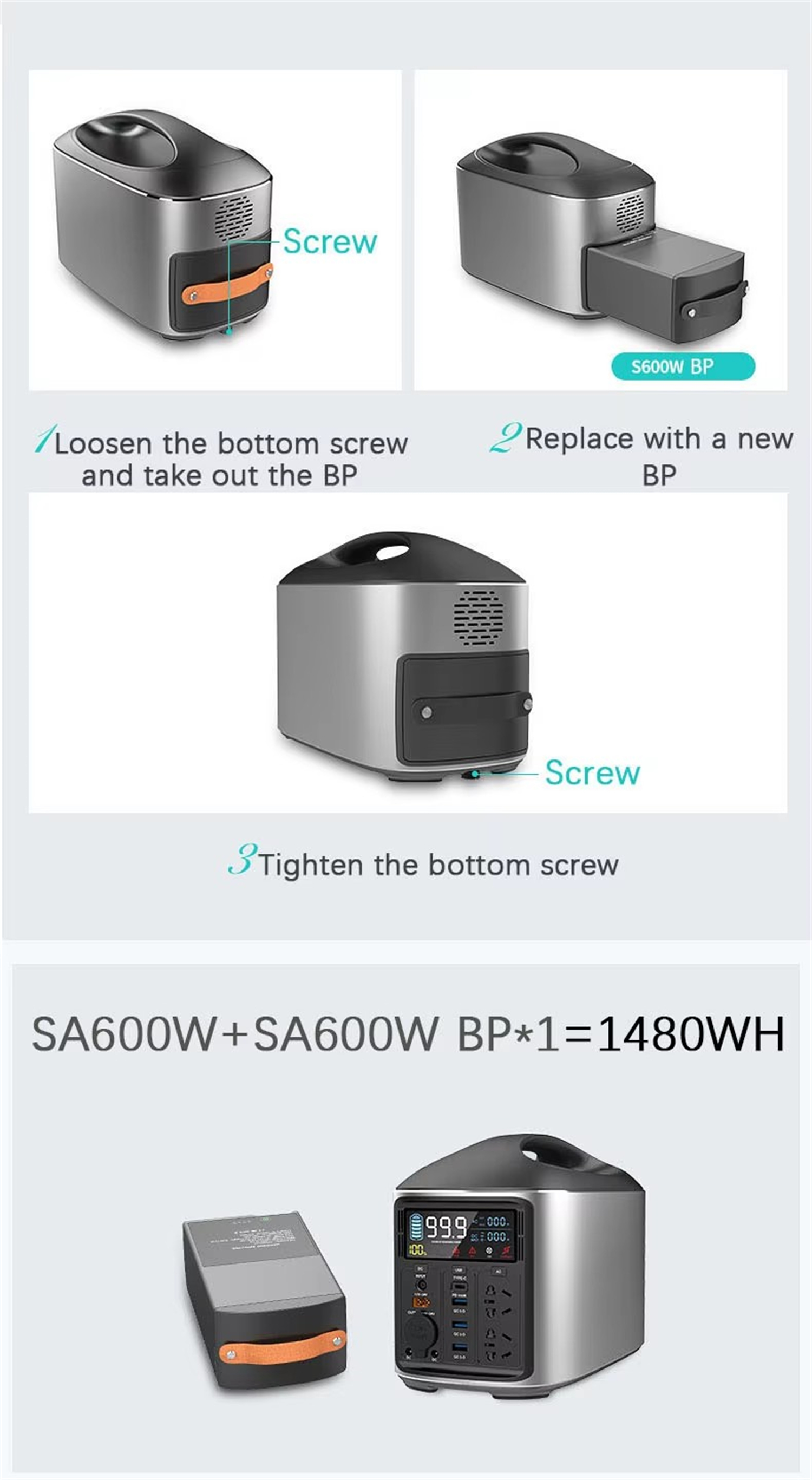 HOM-PPS600 600W Portable Power Station