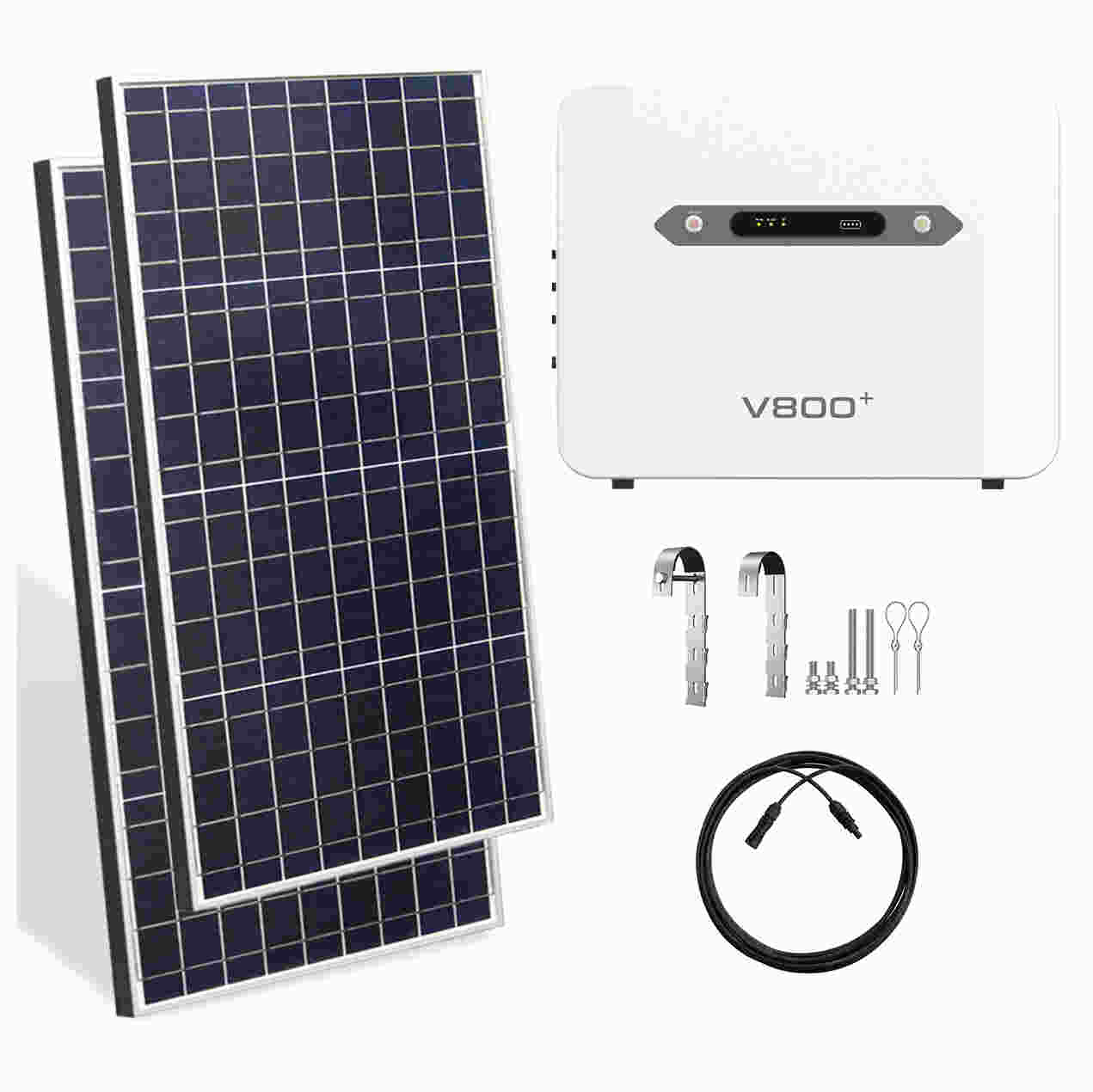 HOM-SESS03800W2P 800W Balcony Power Plants (Plug-and-play Photovoltaic System) with Built-in On-grid&Off-grid Inverter and 2 Solar Panels